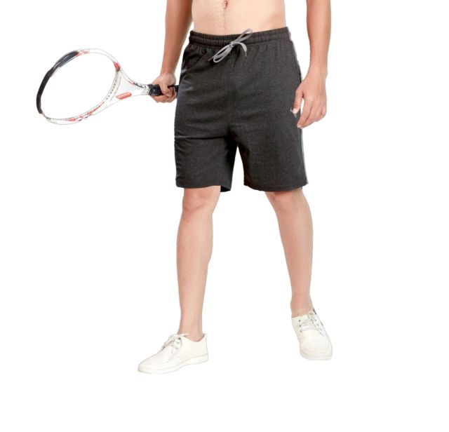 COTTON BULL Men's Shorts | Color : Black Milage  | Suitable for Sports, Gym, Workout, Athlete