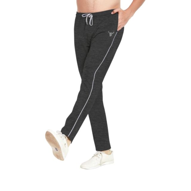 Cotton Bull Track Pant | Black Milage | Suitable for Sports, Gym, Workout, Athlet | Model AA059
