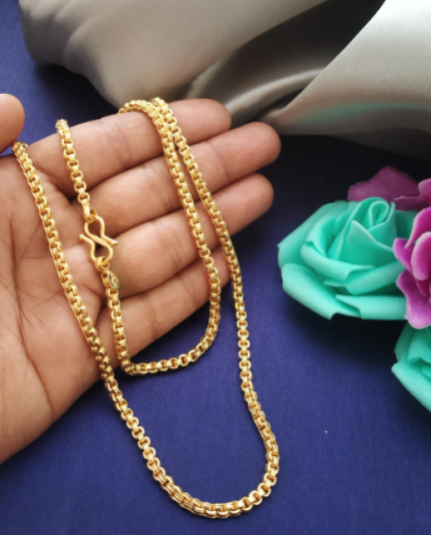 MJO FASHIONS 1 Gram Micro Gold Plated  Chain (MGC01)