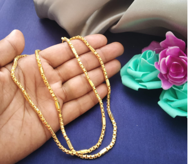 MJO FASHIONS 1 Gram Micro Gold Plated Chain (MGC02)