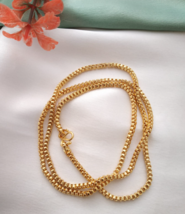 MJO FASHIONS 1 Gram Micro Gold Plated Chain (MGC05)