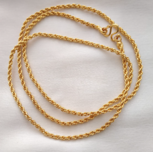 MJO FASHIONS 1 Gram Micro Gold Plated Chain (MGC06)