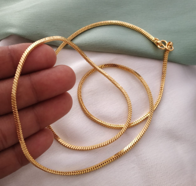 MJO FASHIONS 1 Gram Micro Gold Plated Chain (MGC09)