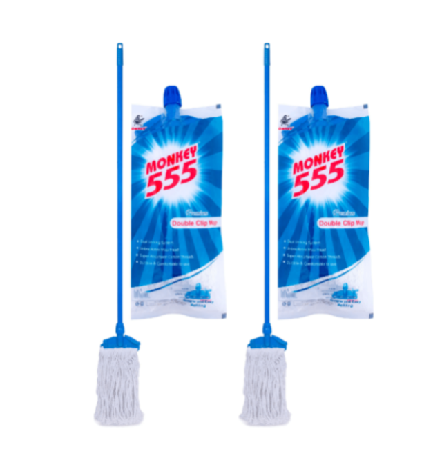 Monkey 555 Premium Clip Mop - Pack of 2