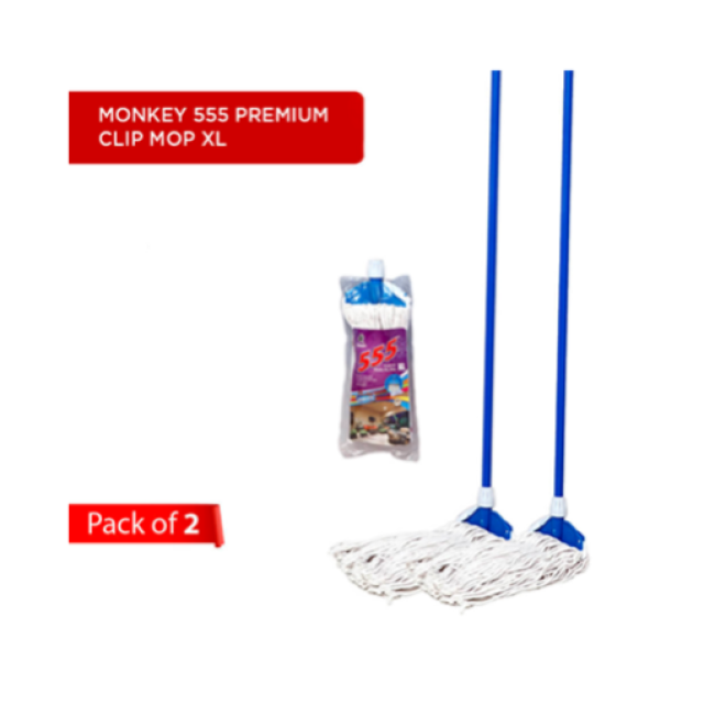 Monkey 555 Premium Clip Mop XL - Pack of 2